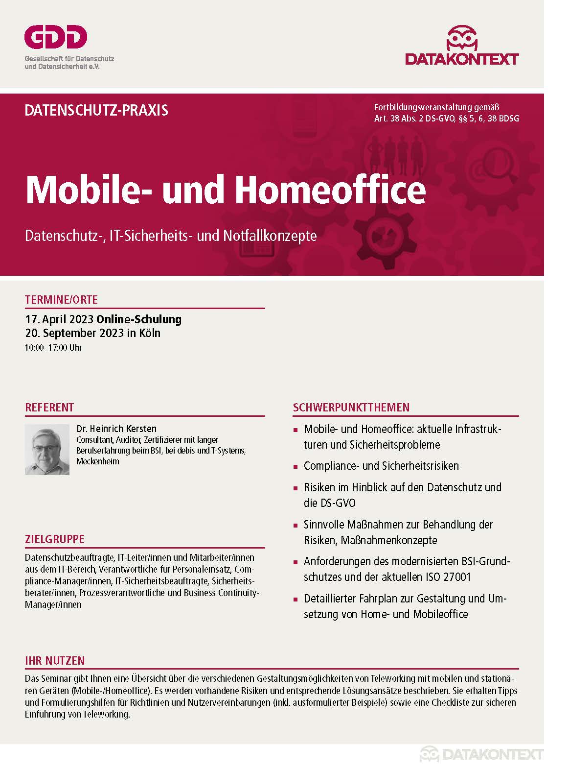 Mobile- und Homeoffice
