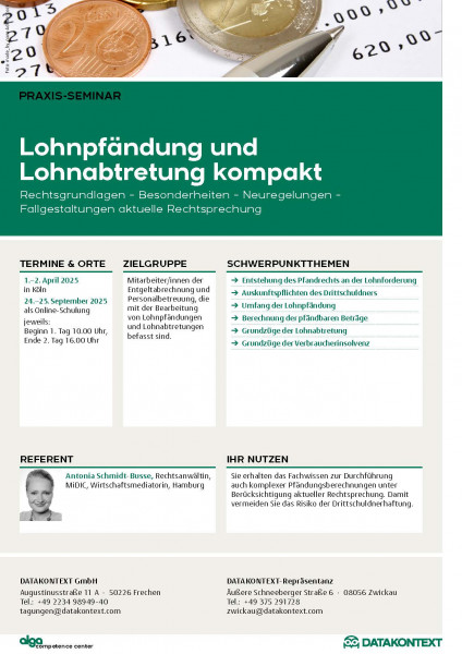 Lohnpfändung und Lohnabtretung kompakt