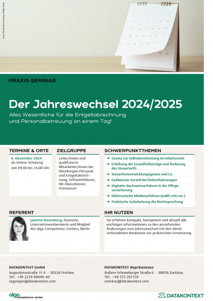 Der Jahreswechsel 2024/2025