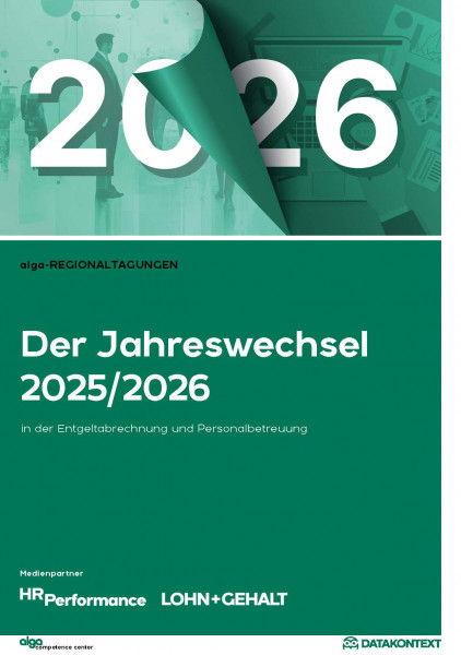 alga-Regionaltagungen - Der Jahreswechsel 2025/2026 in der Entgeltabrechnung und Personalbetreuung