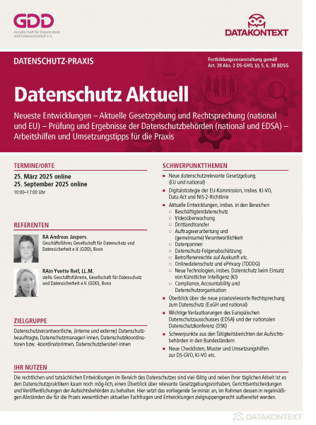 Datenschutz Aktuell