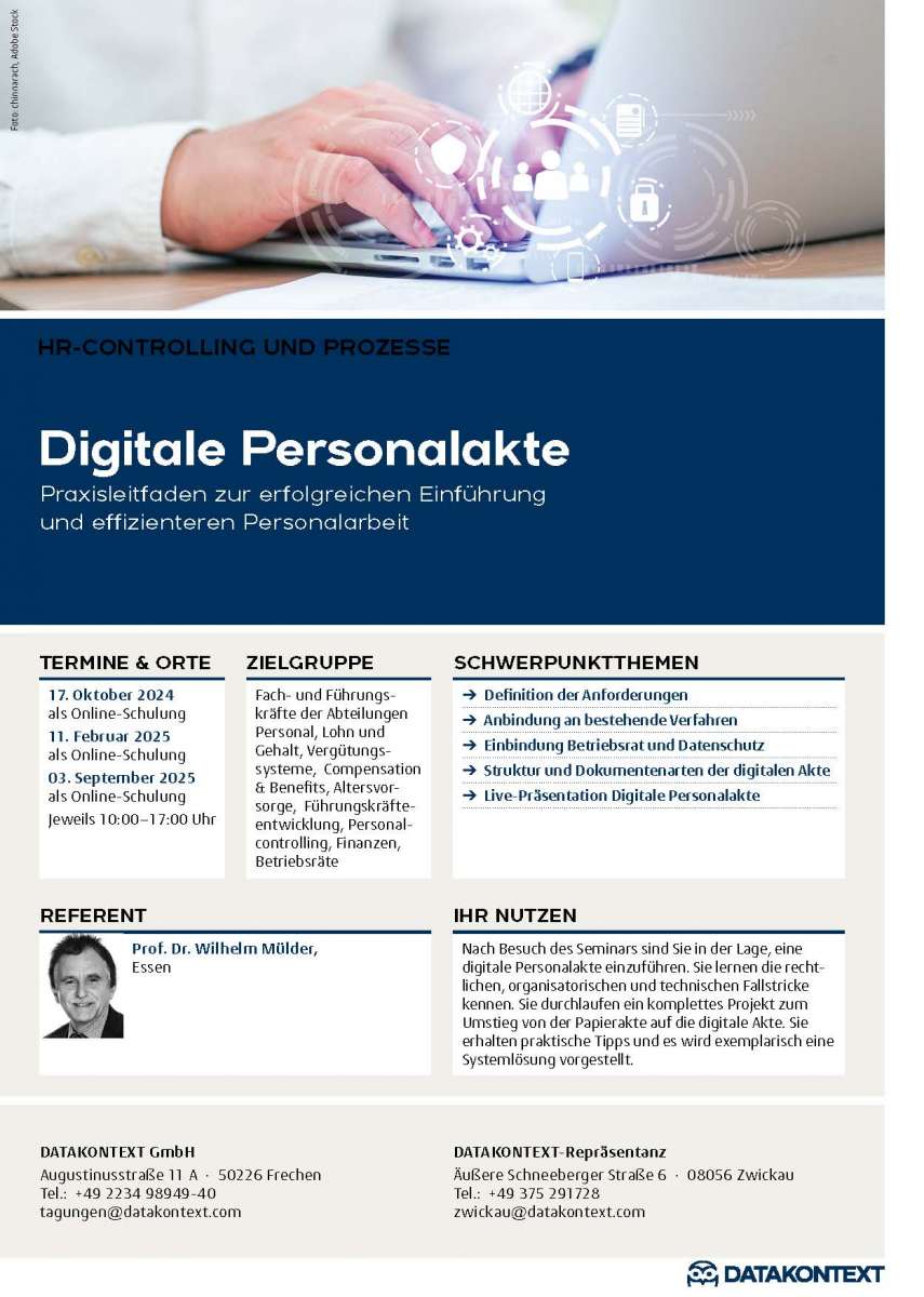 Digitale Personalakte | DATAKONTEXT | Seminare Und Literatur Für ...