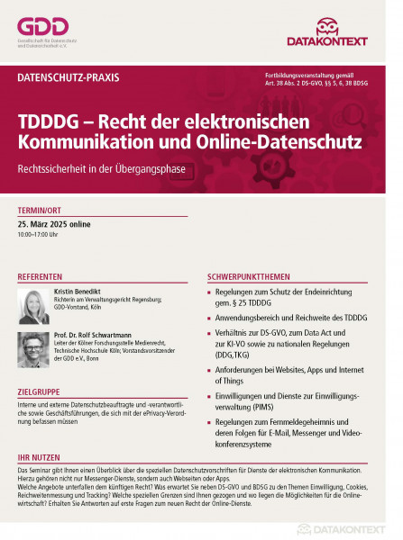 TDDDG - Recht der elektronischen Kommunikation und Online-Datenschutz