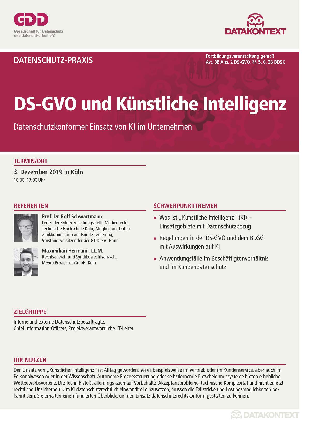DS-GVO und Künstliche Intelligenz