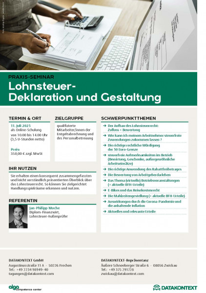 Lohnsteuer-Deklaration und Gestaltung